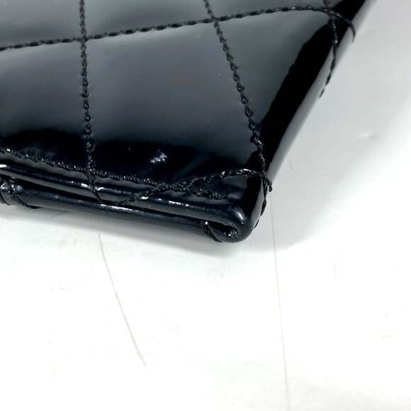 CHANEL Black Leather Logo Pouch - Picture 7 of 15